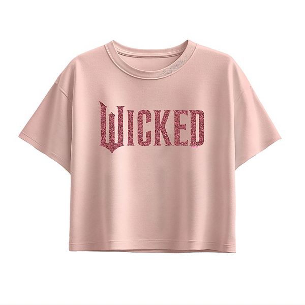 

Футболка Wicked Pink Glitter Logo Boxy для девочек 7-16 лет Licensed Character, Light Pink