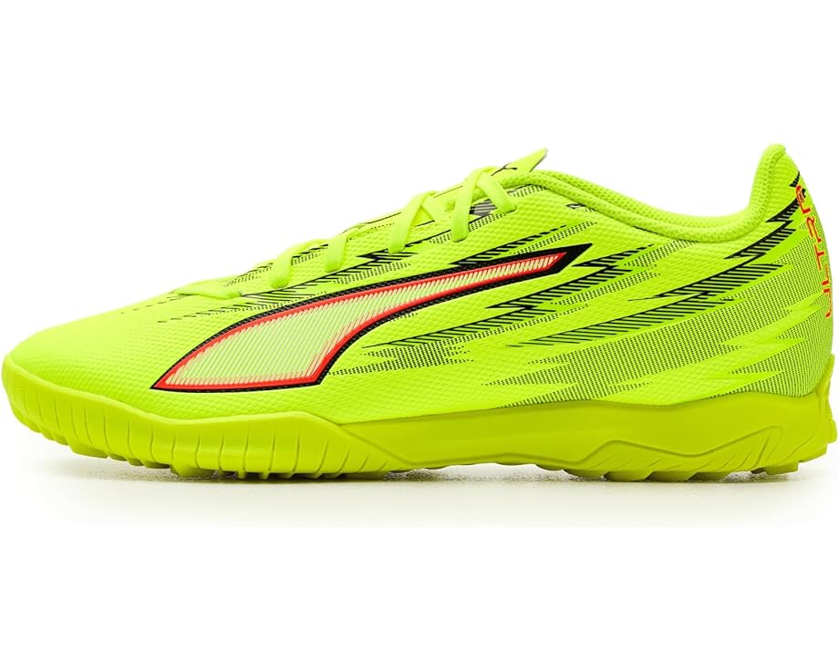 Мужские бутсы для футбола на искусственном покрытии PUMA Ultra 6 Play Turf, Yellow Alert/Black/Glowing Red/Lime Squeeze — фото 4