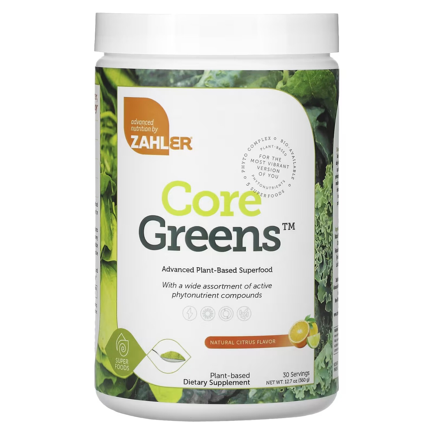 

Добавка Zahler Core Greens Natural Citrus, 360 г