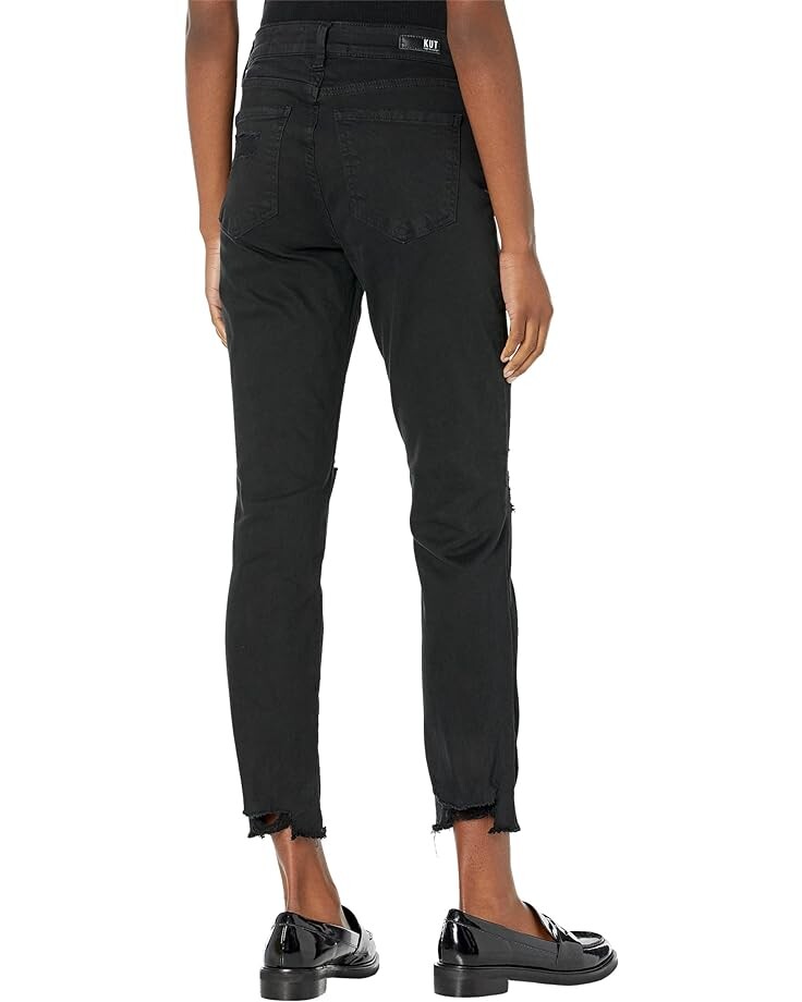 

Джинсы KUT from the Kloth Reese High-Rise Fab AB Expo Button Raw Hem in Volition, цвет Volition