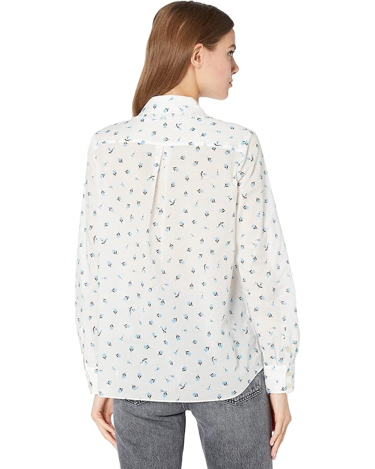 

Рубашка Kate Spade New York Ruffle Garden Ditsy Shirt, цвет French Cream