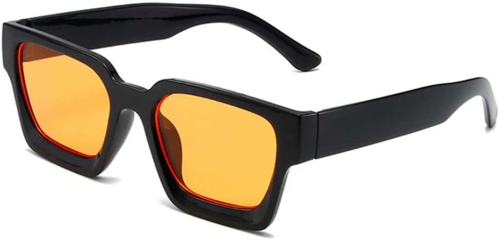 

Солнцезащитные очки с защитой от УФ-излучения UV400 | Панк, маленькая оправа, цветные линзы | для женщин и мужчин, для занятий спортом на открытом воздухе и вождения DSVIGF, Black-orange