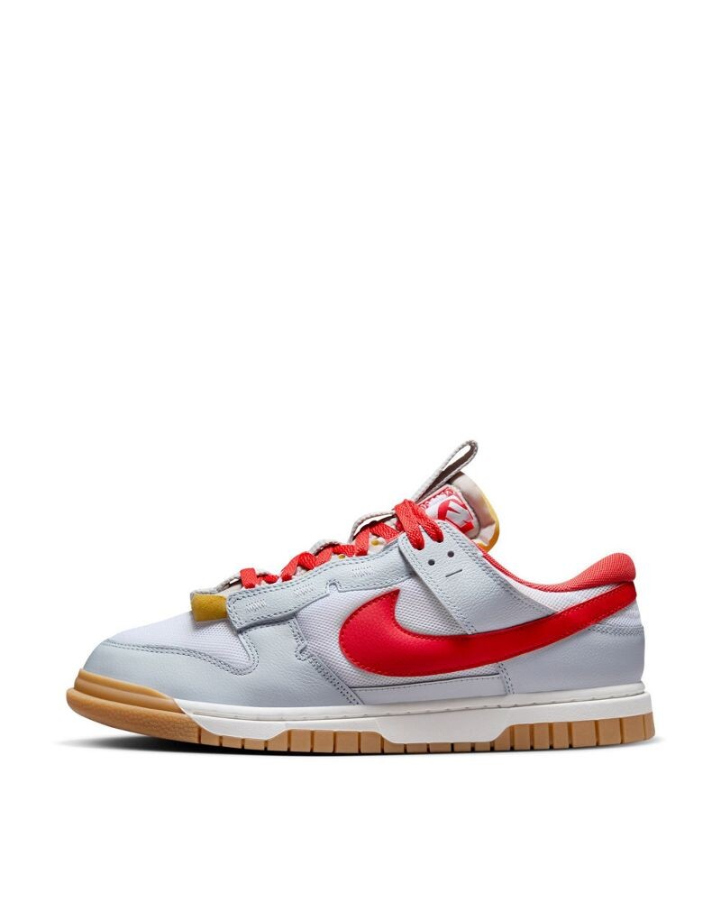 

Серо-красные кроссовки Nike Air Dunk Jumbo, Красный, Серо-красные кроссовки Nike Air Dunk Jumbo