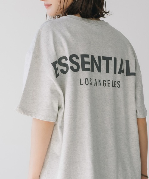 

Футболка FOG ESSENTIALS 'LA' Limit Tee, свободный крой, короткий рукав, принт спереди и сзади, светло-серый
