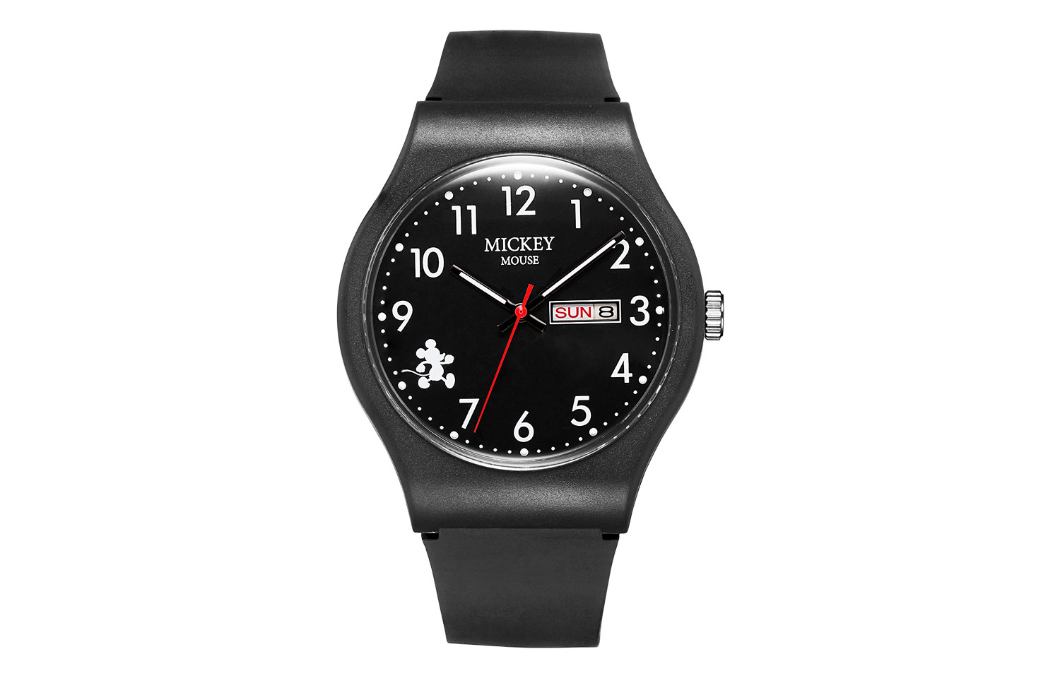 

Disney Часы Mickey Family Series Quartz Movement Silicone Strap Watch Unisex Black Dial