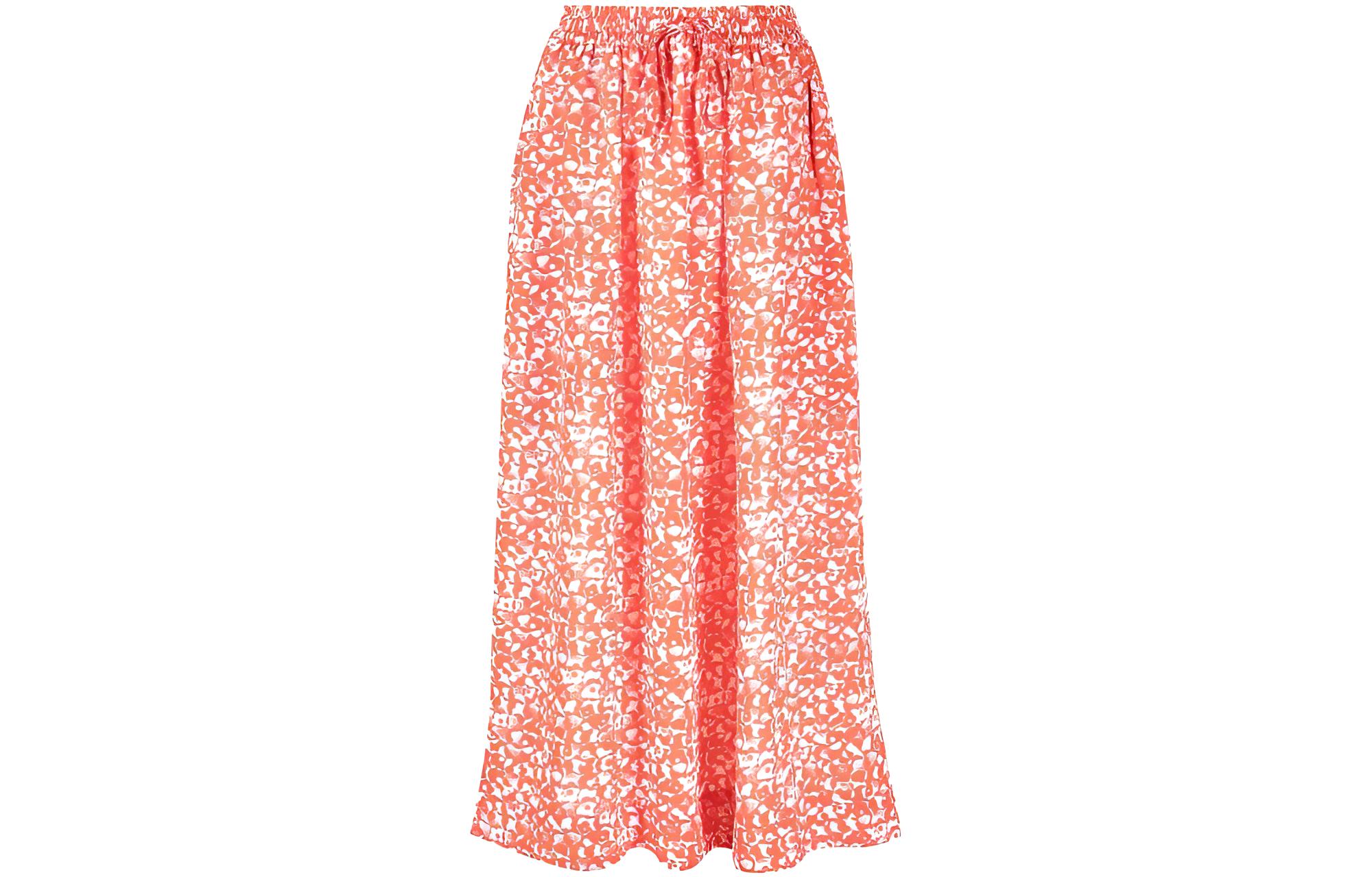 

Женская повседневная длинная юбка SS22 GANNI, красная