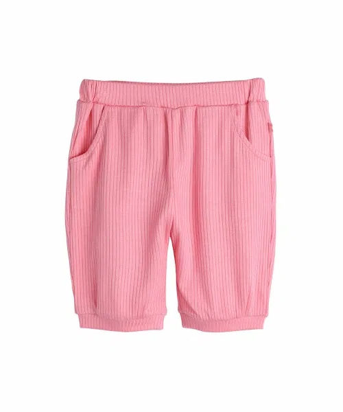 Детские укороченные брюки moimoln SOFT& молочно-розовые