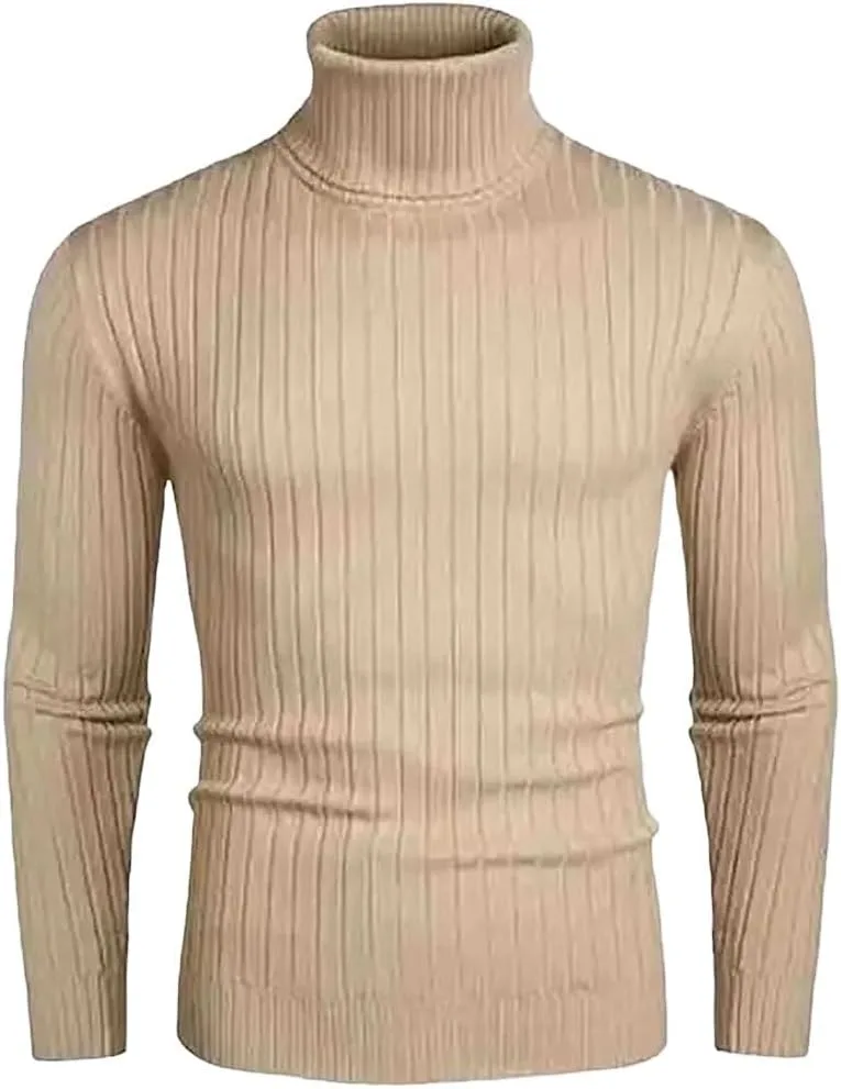 

Мужской вязаный свитер с воротником-стойкой Slim Fit