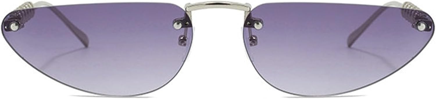 

Хелена Модные жемчужные солнцезащитные очки без оправы для женщин, ретро-очки "кошачий глаз", металлическая оправа, защита от УФ-излучения UV400, голубые и розовые оттенки helena, C3