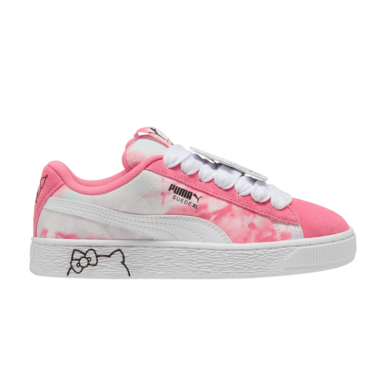 

Кроссовки Puma Hello Kitty x Suede XL Big Kid 'Hello Kitty and Friends Tie Dye', розовый