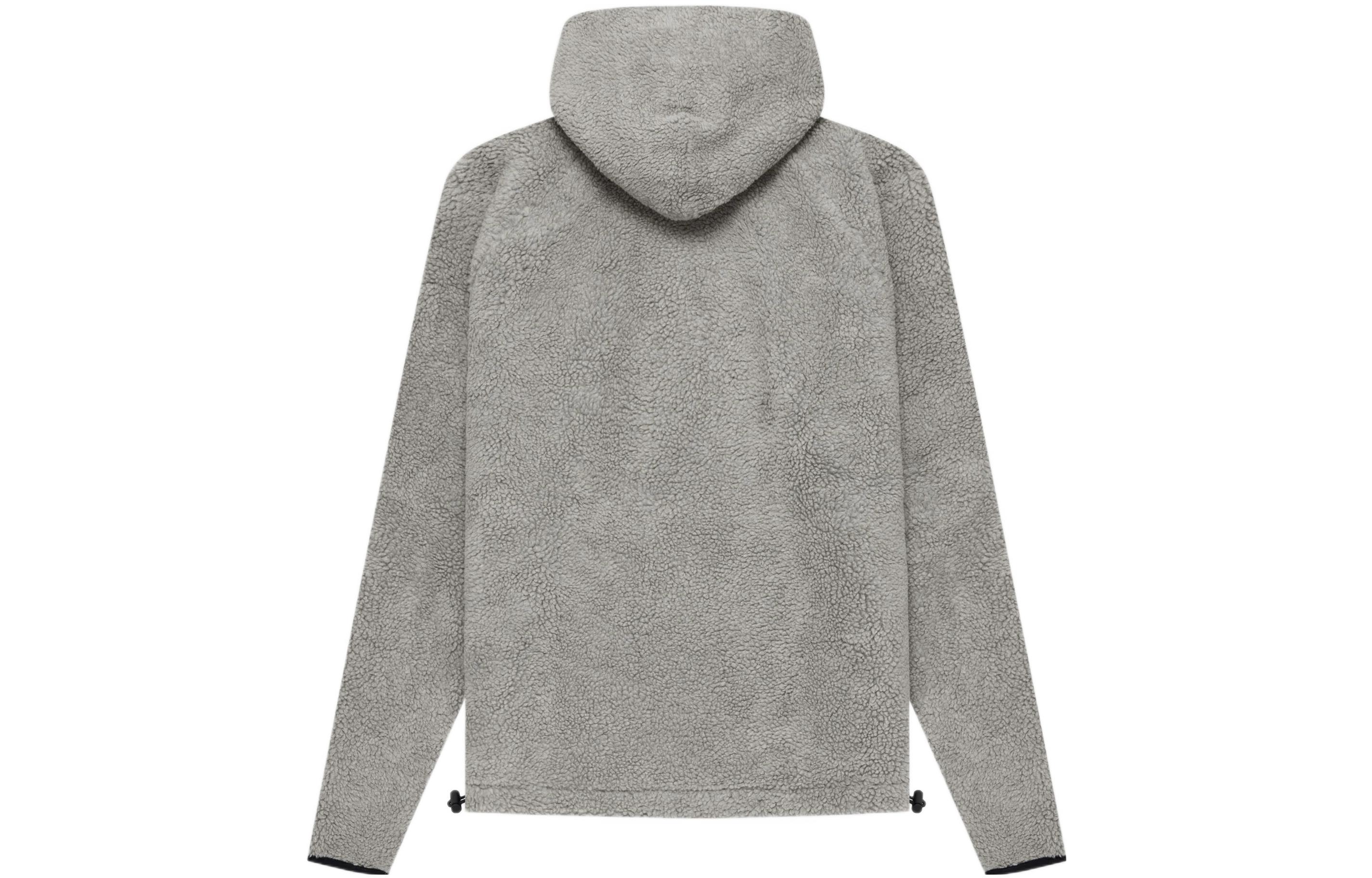 Полузастегивающийся худи из флиса Fear Of God Essentials, Темный Овёс — фото 3