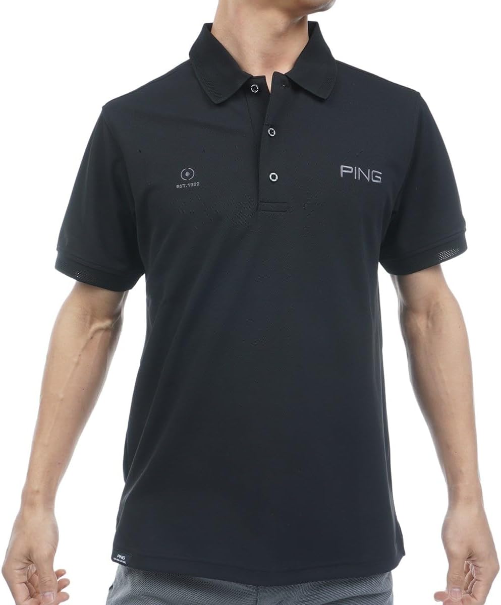

Мужская поло-рубашка с коротким рукавом Ping Apparel (эластичная, влагоотводящая, быстросохнущая) 621-6160203, черный