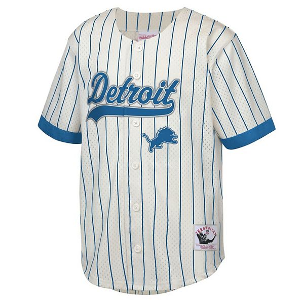 Бейсбольная футболка Barry Sanders Detroit Lions Mitchell & Ness — фото 3