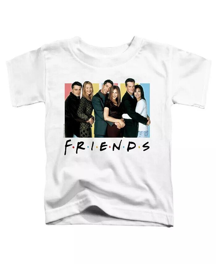 

Футболка с короткими рукавами для малышей Baby-Girls Cast Logo Friends, белый