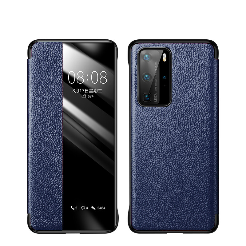 

Чехол для телефона Baohuguang Bao Huguang, Sapphire blue|Leather lychee pattern frosted smart leather case|