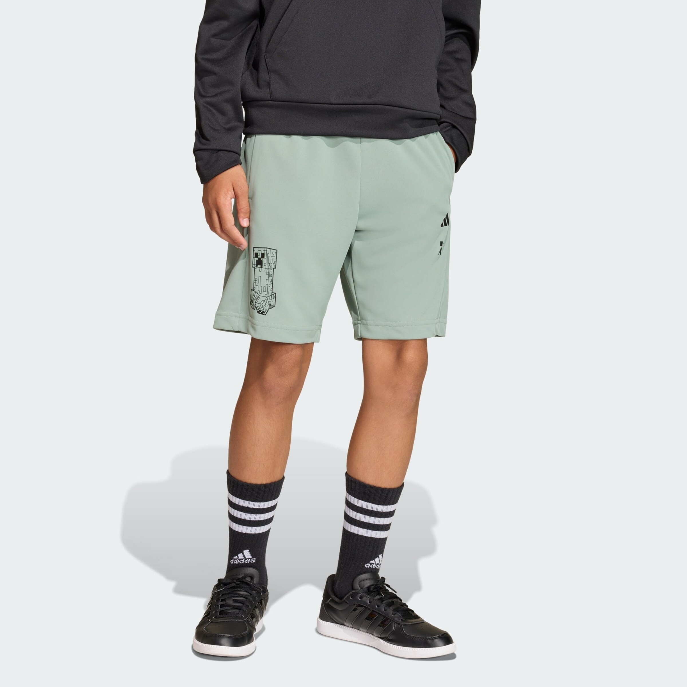 Adidas Sportswear Шорты для тренировок Regular 'ADIDAS MINECRAFT TRAINING' в светло-зеленом цвете — фото 2
