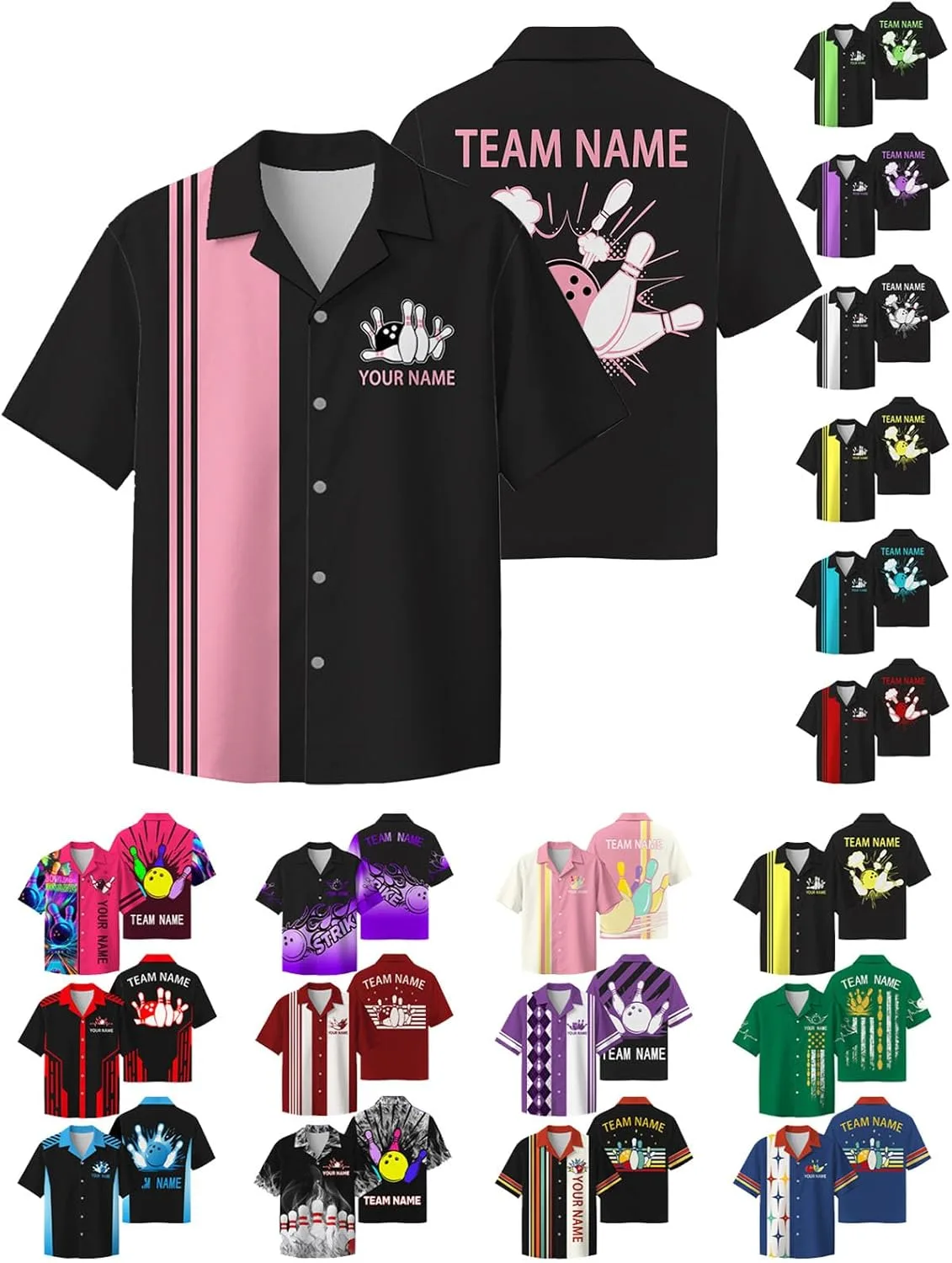 

Кастомизированная футболка для боулинга с именем, унисекс S-4XL Yananka