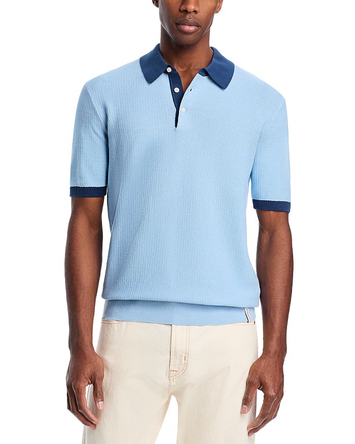 

Структурированный свитер-поло Scotch & Soda, синий