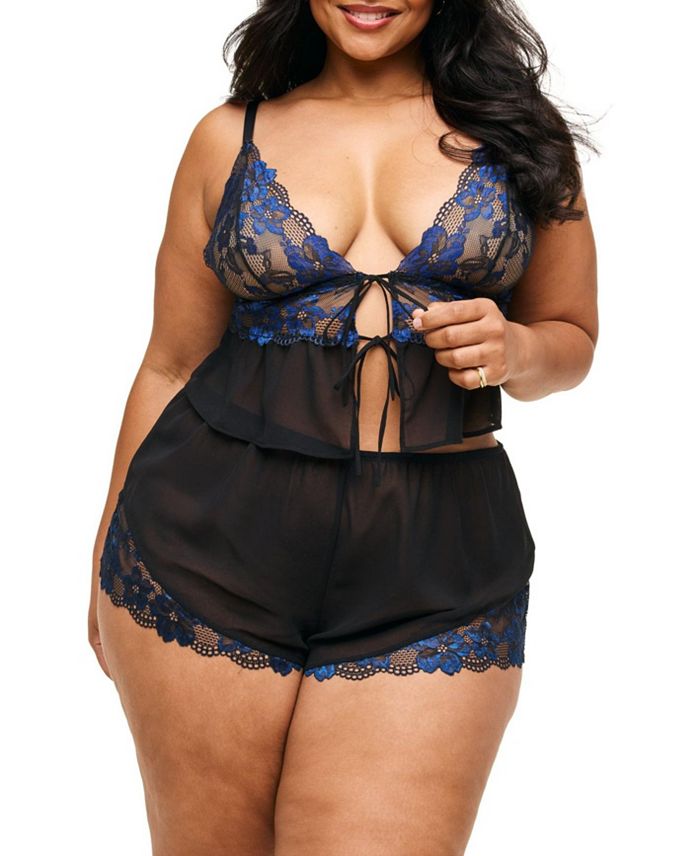 

Комплект белья Tammy Plus-Size: топ и шорты Adore Me, черный