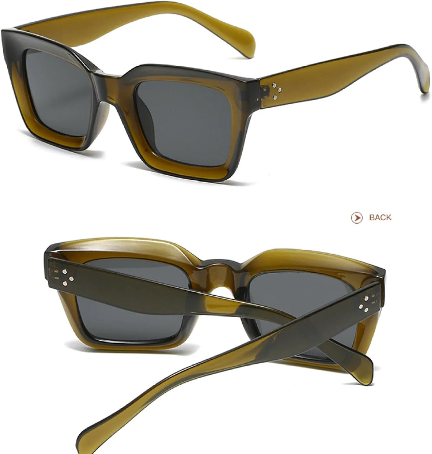 

Модные женские солнцезащитные очки в стиле ретро с прозрачным градиентом, мужские солнцезащитные очки с защитой от УФ-излучения UV400 TOIPASTN, Black Leopard Clear