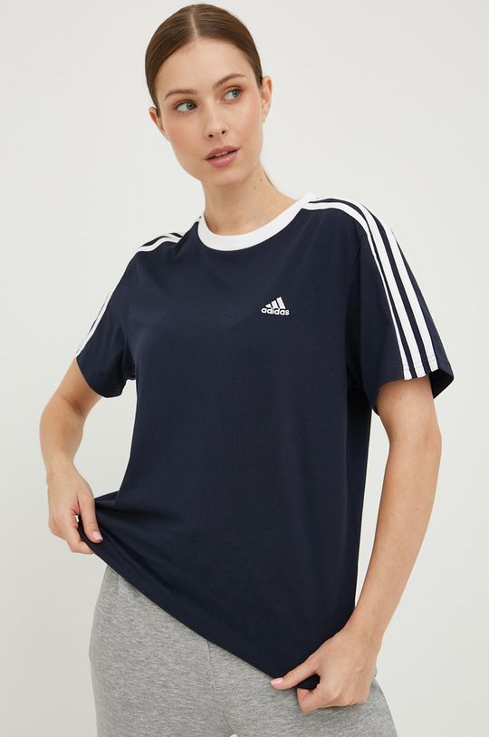 

Футболка Adidas из хлопка adidas, темно-синий