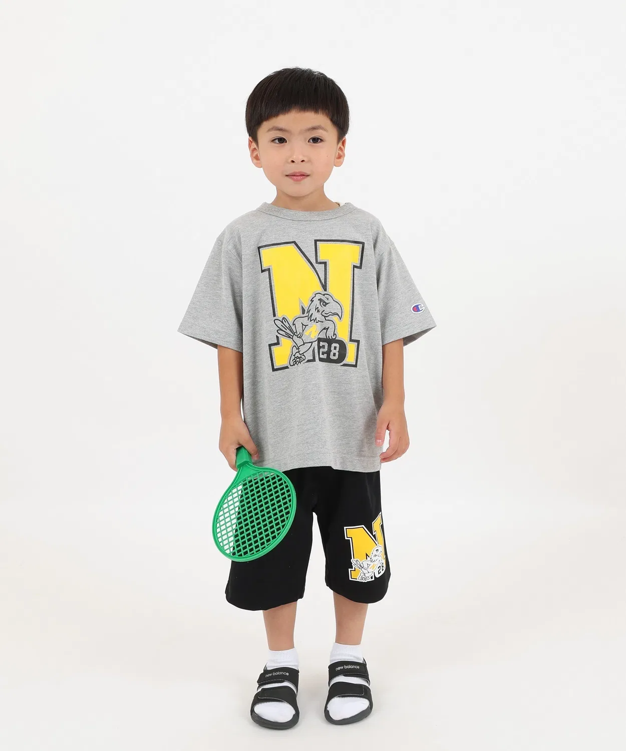 Детский спортивный комплект Champion T-Shirt & Shorts Set серый