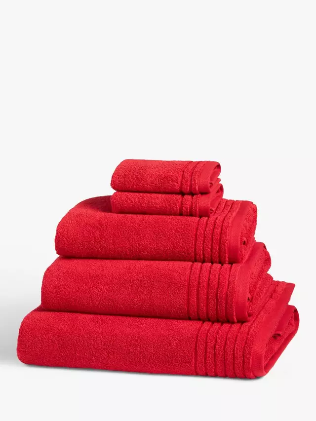 

Полотенце John Lewis Ultra Soft Cotton, цвет cherry/red