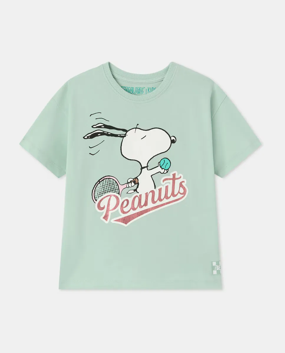 

Детская футболка с коротким рукавом и принтом Snoopy Tenis Kids El Corte Inglés, зеленый