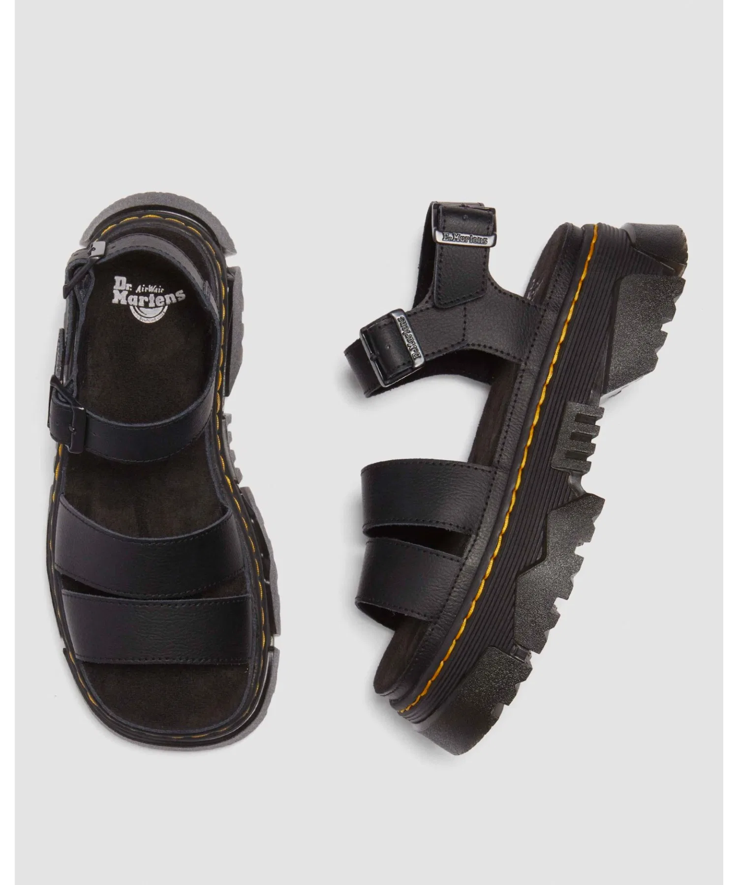 Мужские сандалии Dr. Martens MATTISON с ремешками чёрные — фото 2