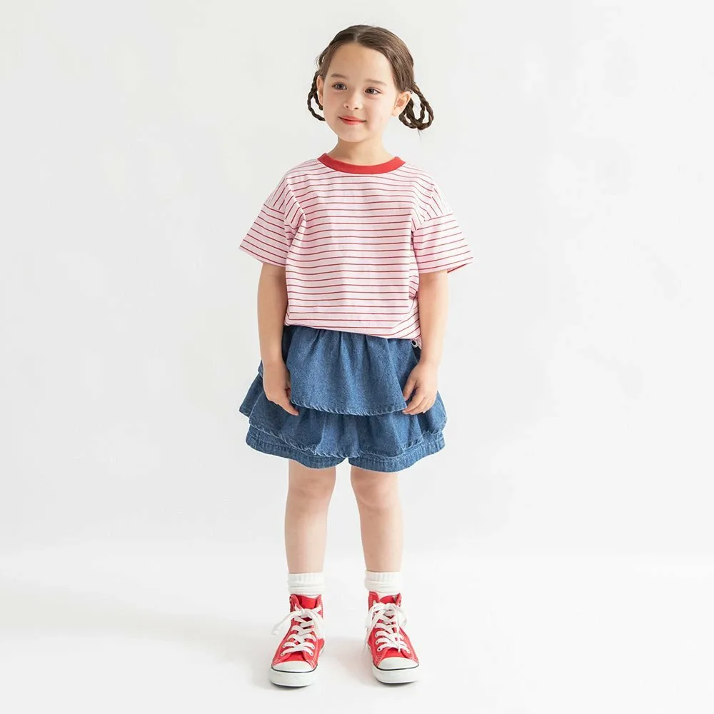 Однотонная футболка с коротким рукавом в полоску Branshes, цвет Light Pink — фото 2