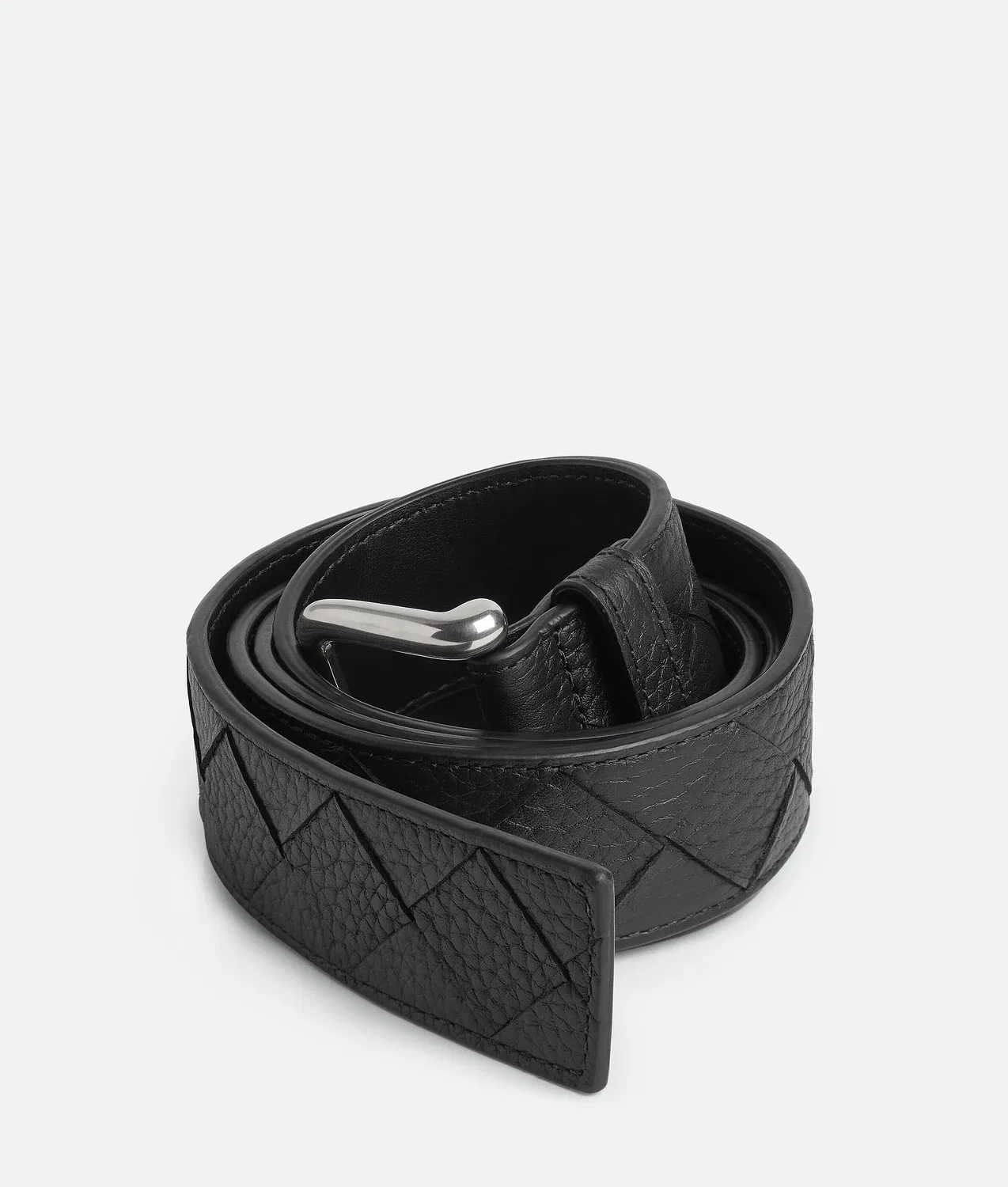 Intrecciato Taurillon Belt BOTTEGA VENETA, черный — фото 3