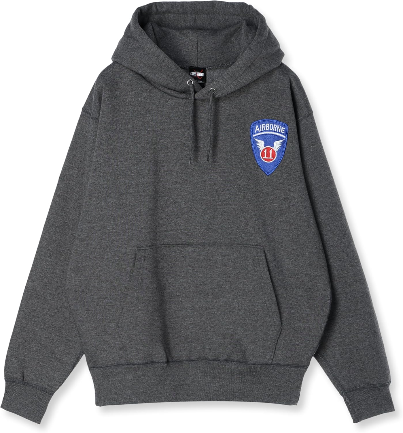

Толстовка с капюшоном в стиле F, нашивка с гербом армии США, на флисовой подкладке, пуговицами, цвет угольно-серый F-Style