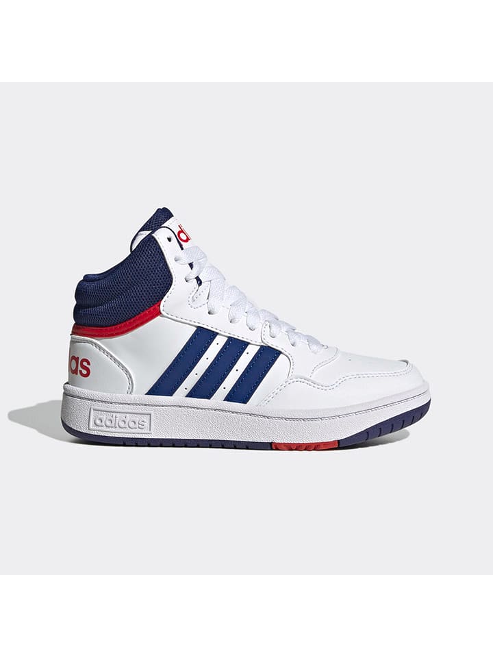 

Высокие кроссовки Hoops 3.0 adidas, белый/темно-синий
