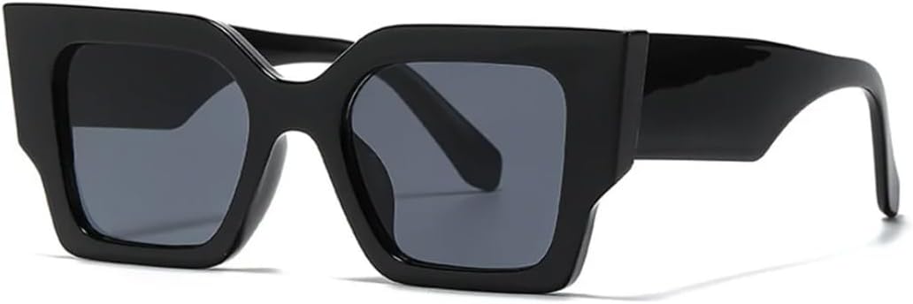 

Солнцезащитные очки для мужчин и женщин - защита UV400 - увеличенная двойная перемычка, цветные линзы, для занятий спортом на открытом воздухе и вождения DSVIGF, Black