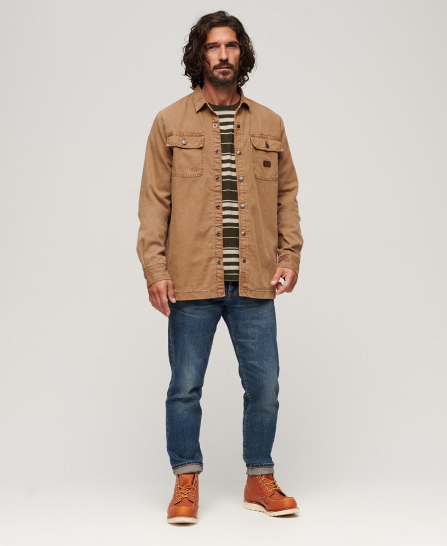 Куртка классического кроя для межсезонья Superdry, светло-коричневый — фото 4