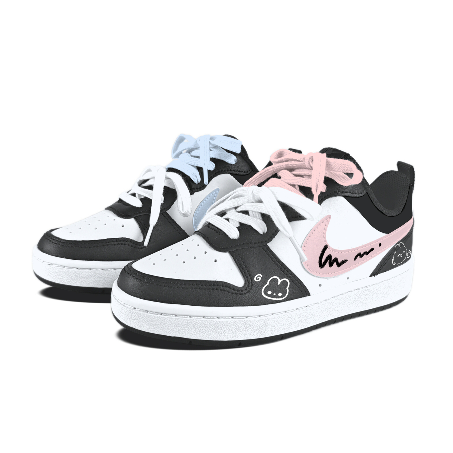 

Детские скейтбордные кроссовки Court Borough Bunny Carrot для подростков Nike, черный белый