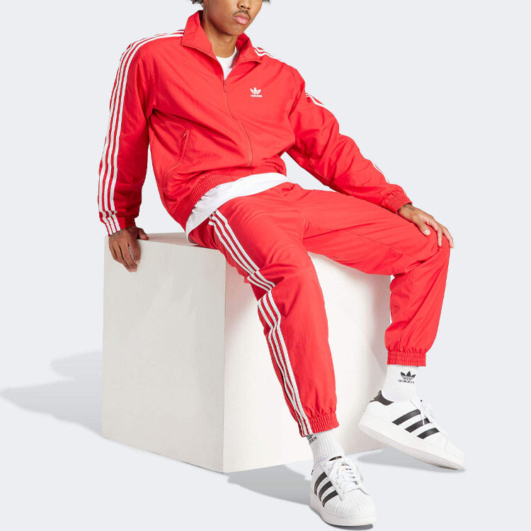 Трикотажные спортивные штаны Firebird для мужчин, красные Adidas Originals, красный — фото 3