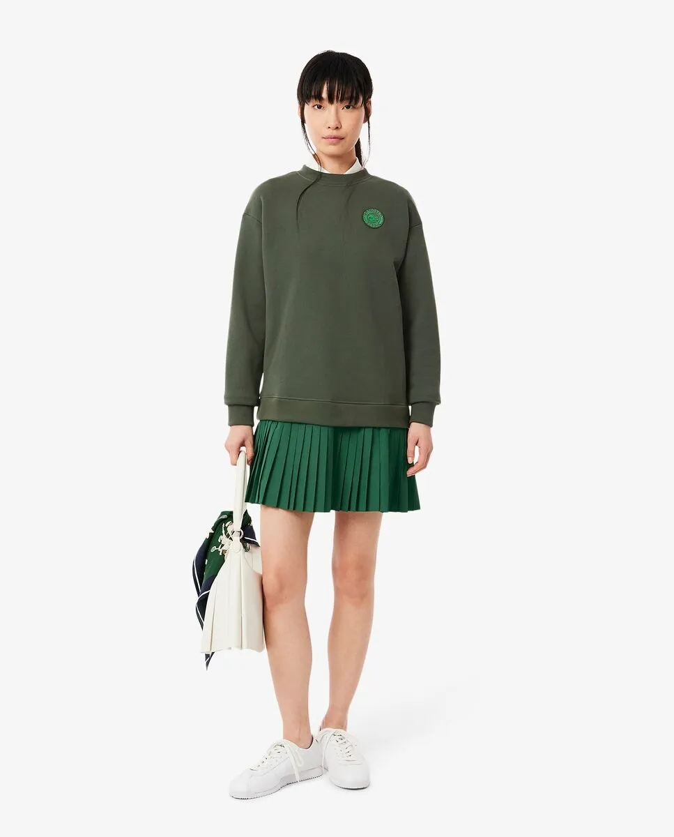 

Свитшот-платье с плиссированной юбкой Lacoste, военный зеленый