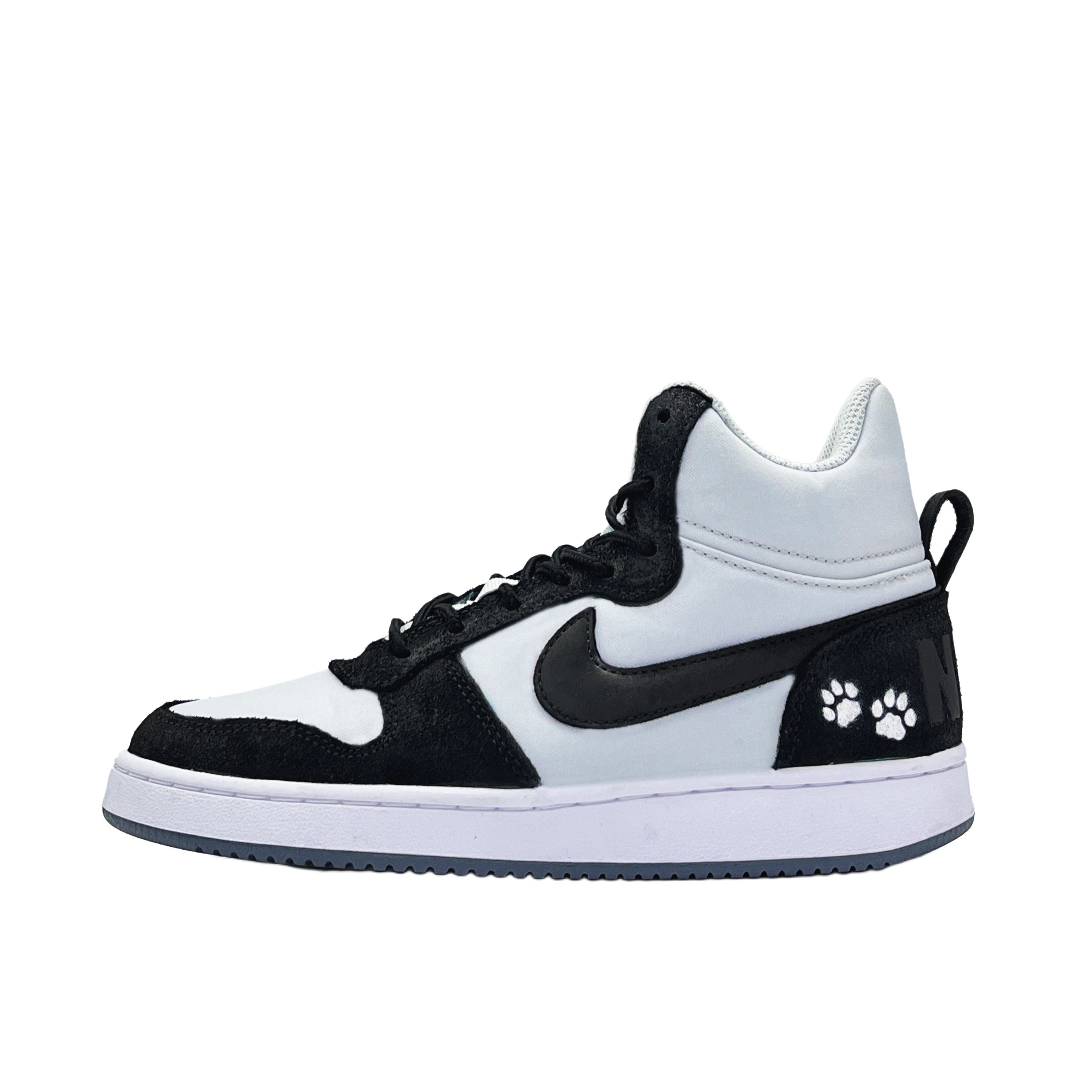 

Nike Кроссовки для скейтбординга Court Borough Velvet Claws Mid top Unisex черно-белые