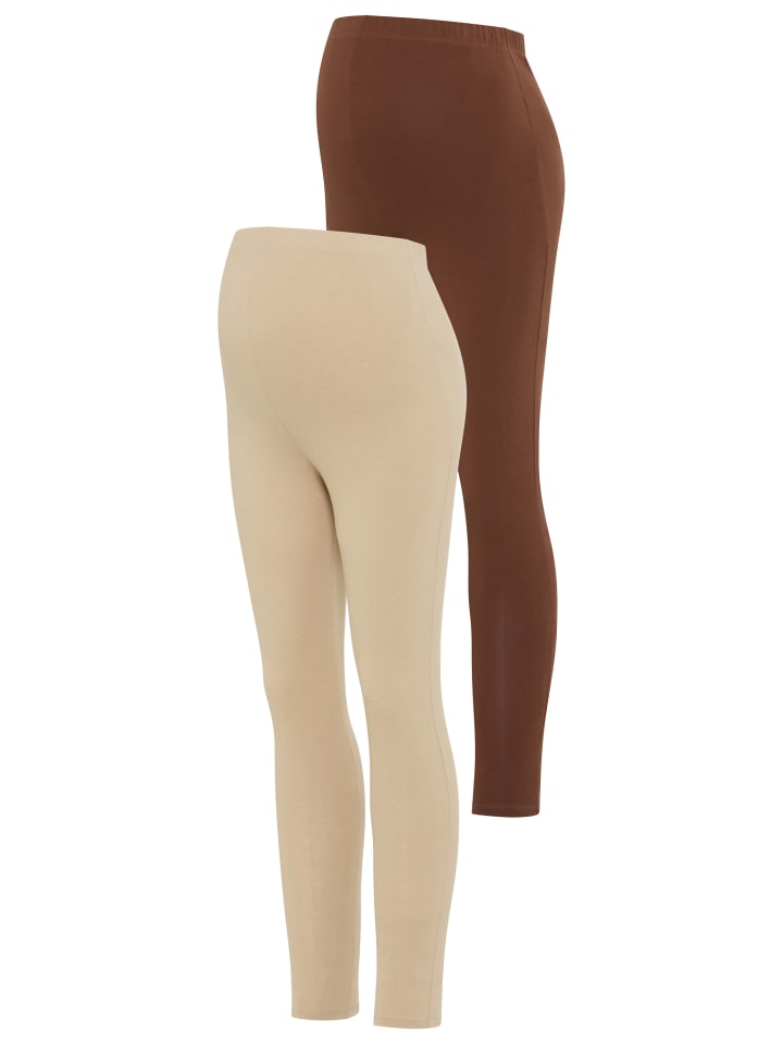 

Брюки для беременных в коричнево-бежевом меланжевом цвете neun 9 monate