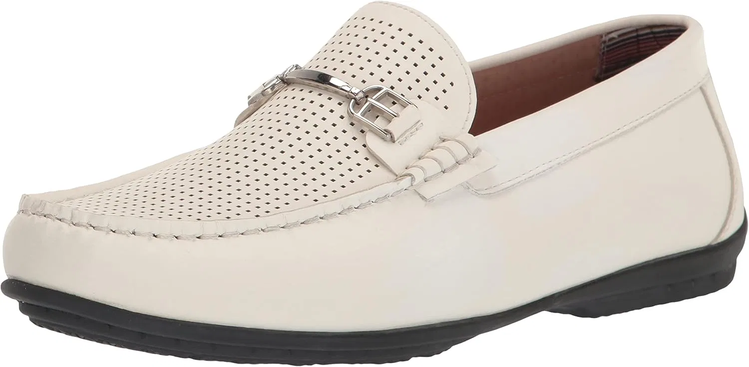 Туфли Stacy Adams Herren Corley Driving Moc Fahrer-Slipper, White Opulent Garden