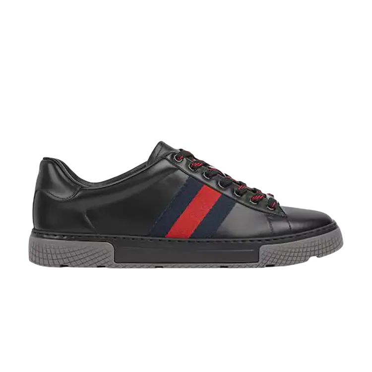 Кроссовки из кожи Gucci Ace, черный