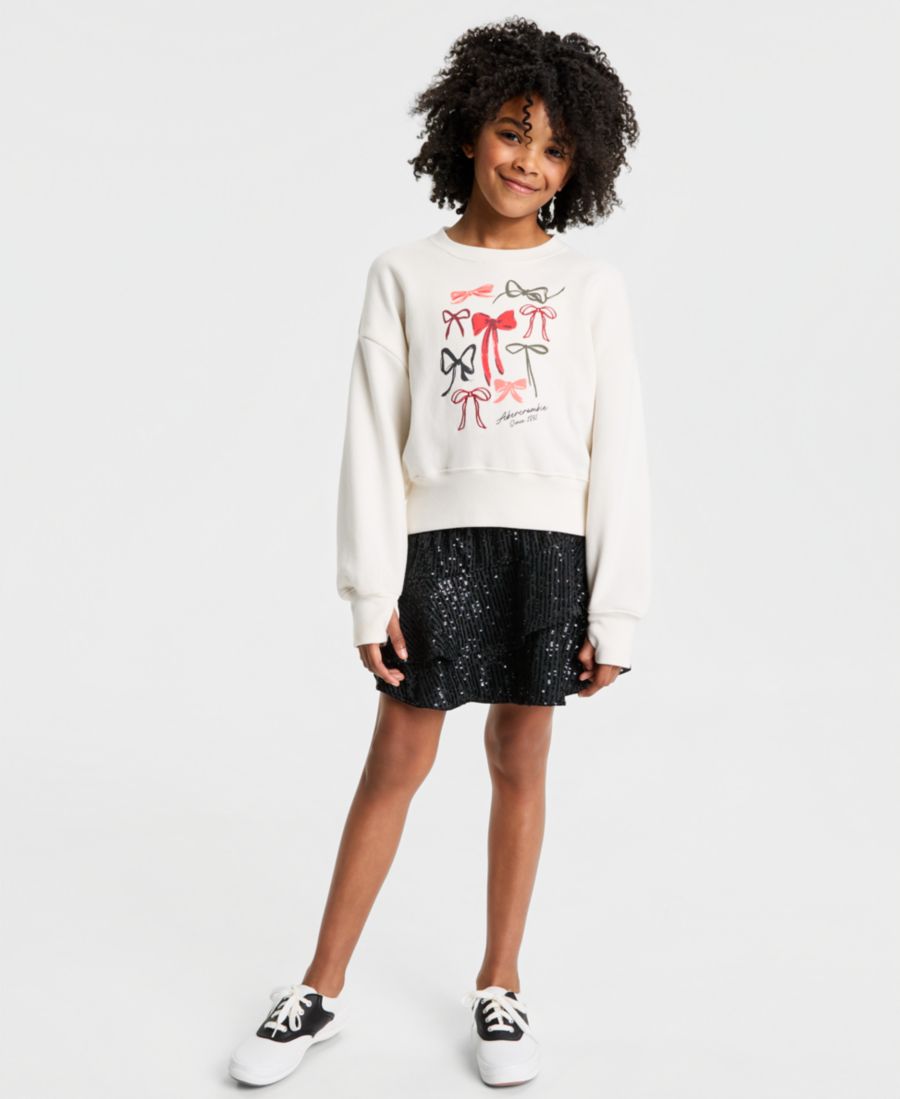 Детская толстовка с бантиками и логотипом abercrombie kids, Jet Stream — фото 3
