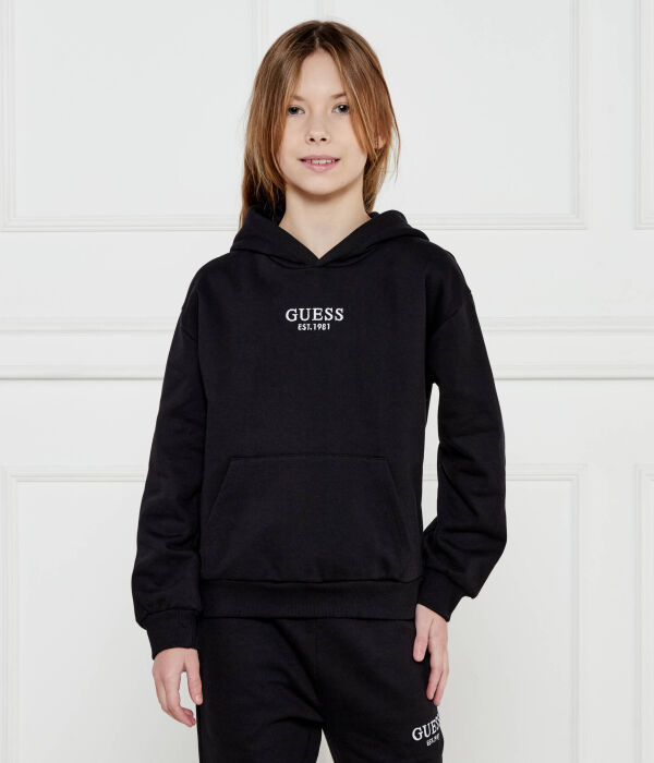 

Толстовка детская Guess с надписью, черный