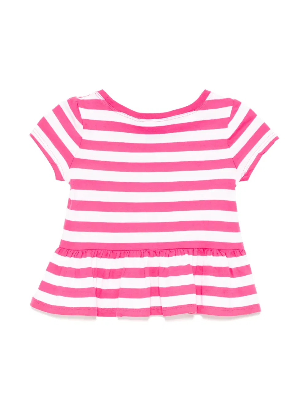 Футболка с вышитым логотипом Polo Ralph Lauren Kids, розовый — фото 2