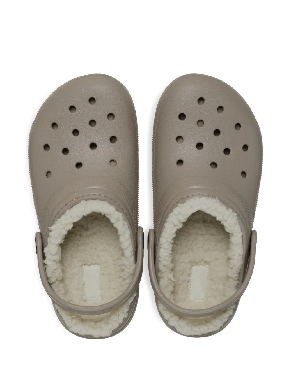 Классические сабо с подкладкой Crocs Kids, бежевый — фото 3