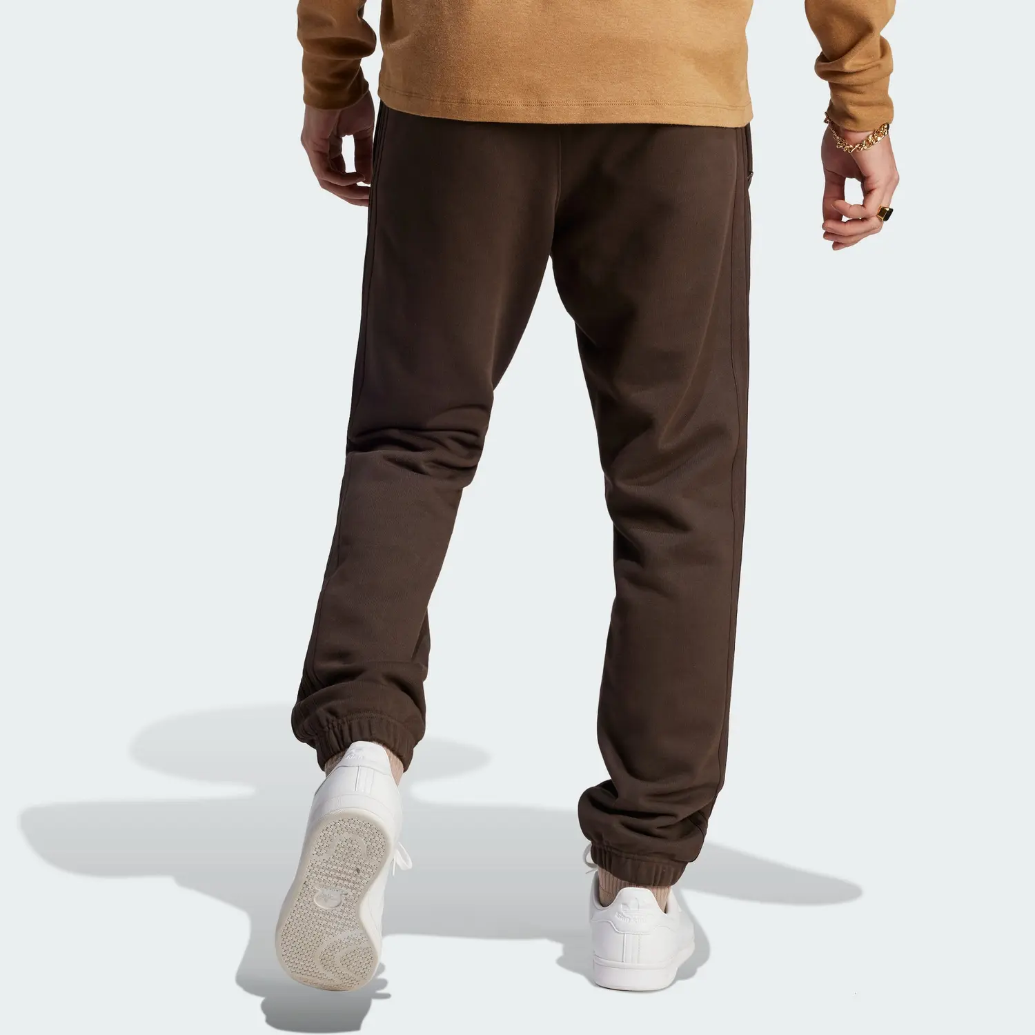 ESSENTIALS Трикотажные спортивные штаны мужские темно-коричневые Adidas Originals, коричневый — фото 3