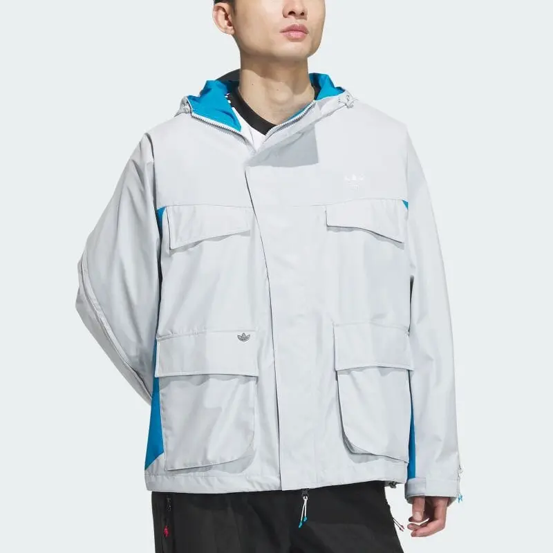 Бренд x Ordinary People FW24 Куртка и Пальто Мужские Clear Gray Adidas Originals, серый — фото 3