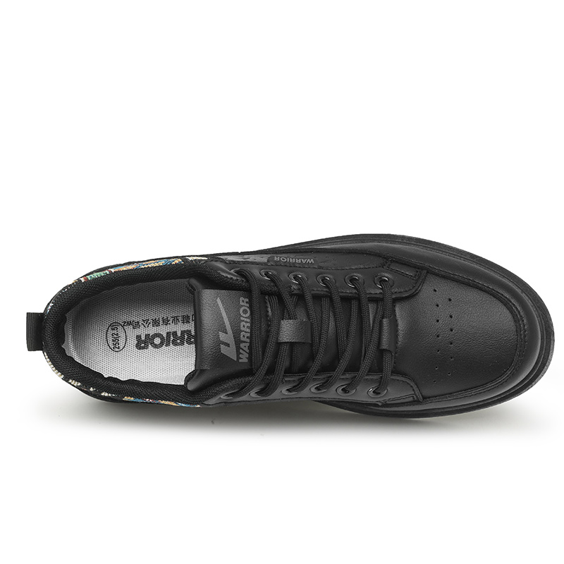 WARRIOR Абразивостойкие легкие низкие скейтерские кроссовки для мужчин All Black — фото 4