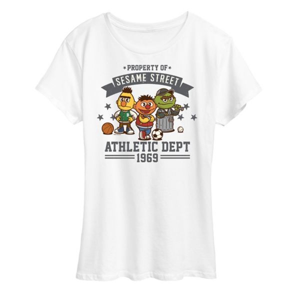

Женская футболка с принтом Sesame Street Athletic Dept Licensed Character, белый